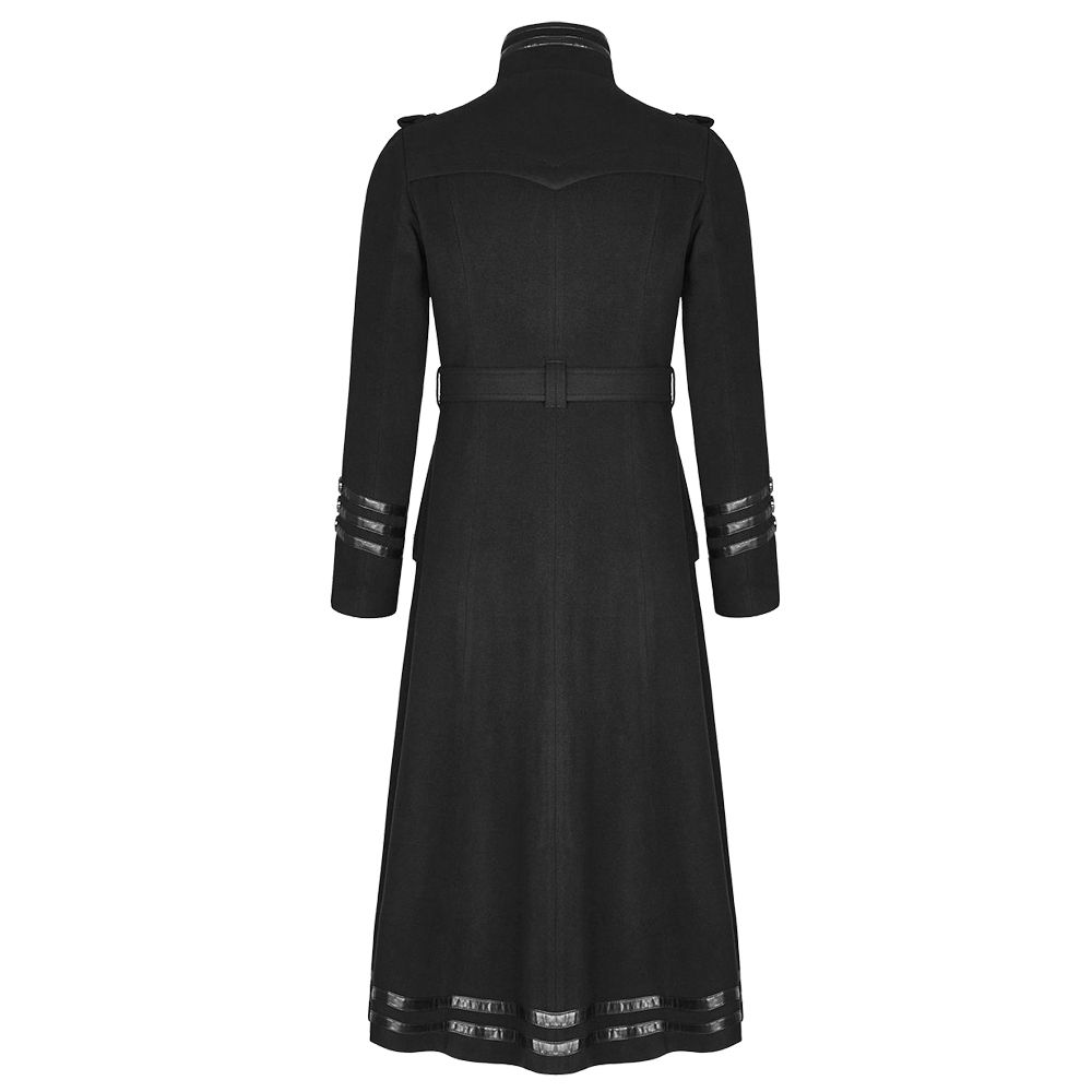 Men Embroider Long Sleeve High Neck Jacket Vintage Gothic Steampunk Victorian Uniform Coat Outwear by Lowprofile