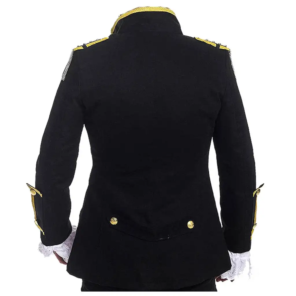 Men's Gold Braided Steampunk Drummer Jacket| Hussar Parade Coat - Image 2