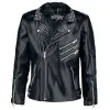 Men Black Leather Studded Biker Jacket | Men Gothic Jacket