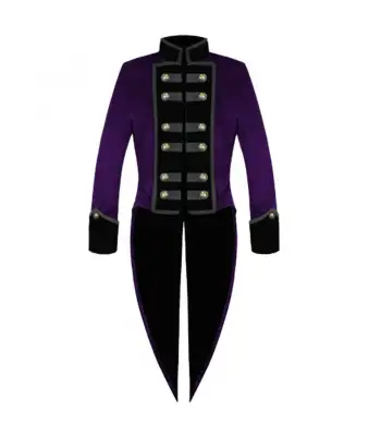 Men Victorian Purple Tailcoat