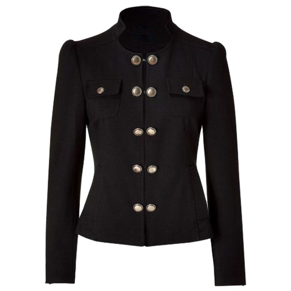 Women Blazer Jacket With Brass Buttons 