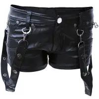 Women's Gothic Punk Shorts with D-Rings