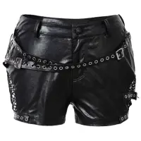 Dark Mode Gothic Punk Buckle Shorts