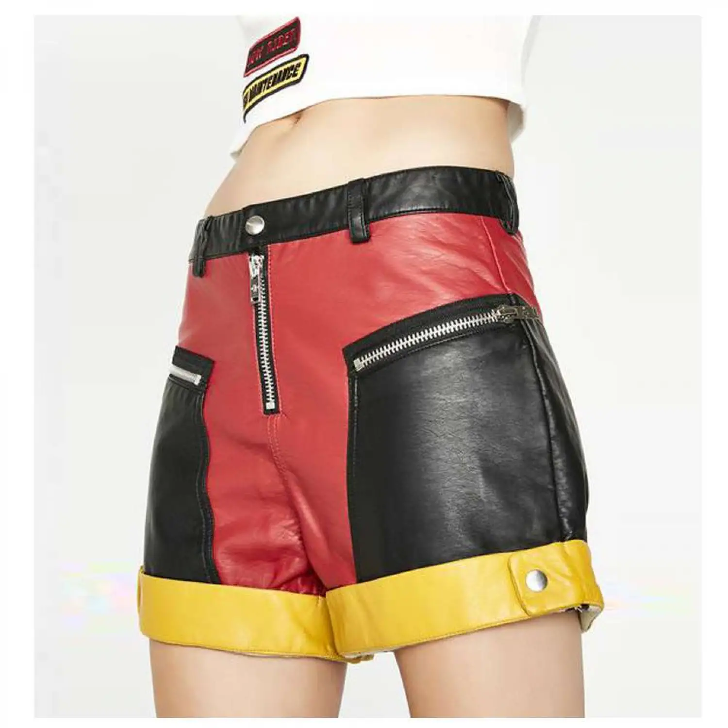 Women Tailgate Moto Short For Women Gothic Clothing Women Tailgate Moto Short For Women Gothic Clothing