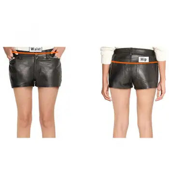 New Hot Women Genuine Lambskin Leather Shorts Ladies Pant