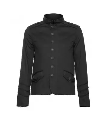 Mens officer jacket with braided lining Men Gothic Jacket