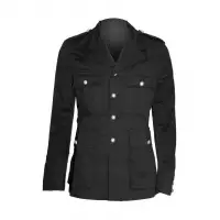Men Gothic Military Black Jacket Officer Coat