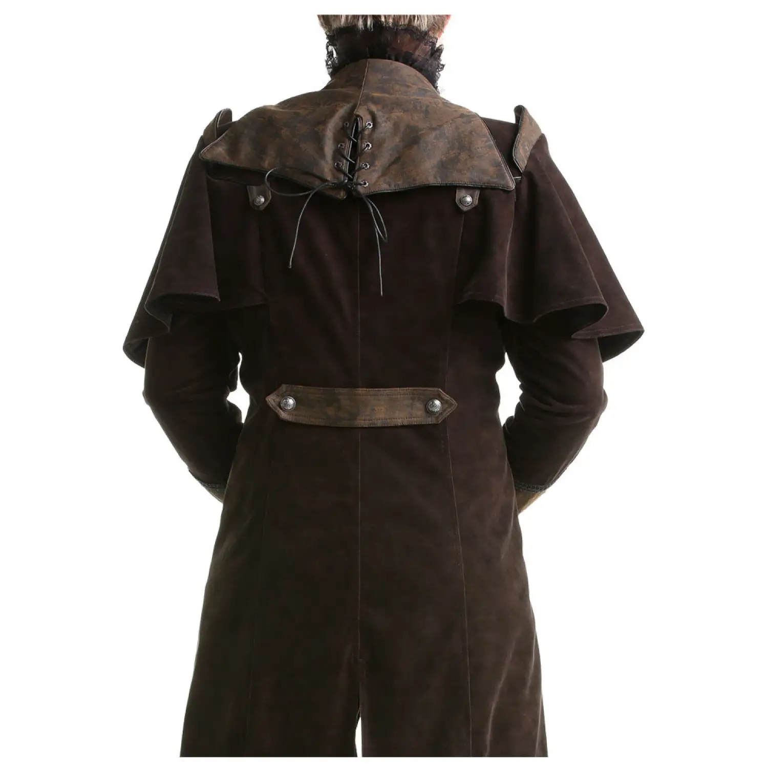 Steampunk Brown Velvet Full Length Coat Men's | VTG Regency Highwayman Long Velvet Coat Steampunk Brown Velvet Full Length Coat Men's | VTG Regency Highwayman Long Velvet Coat