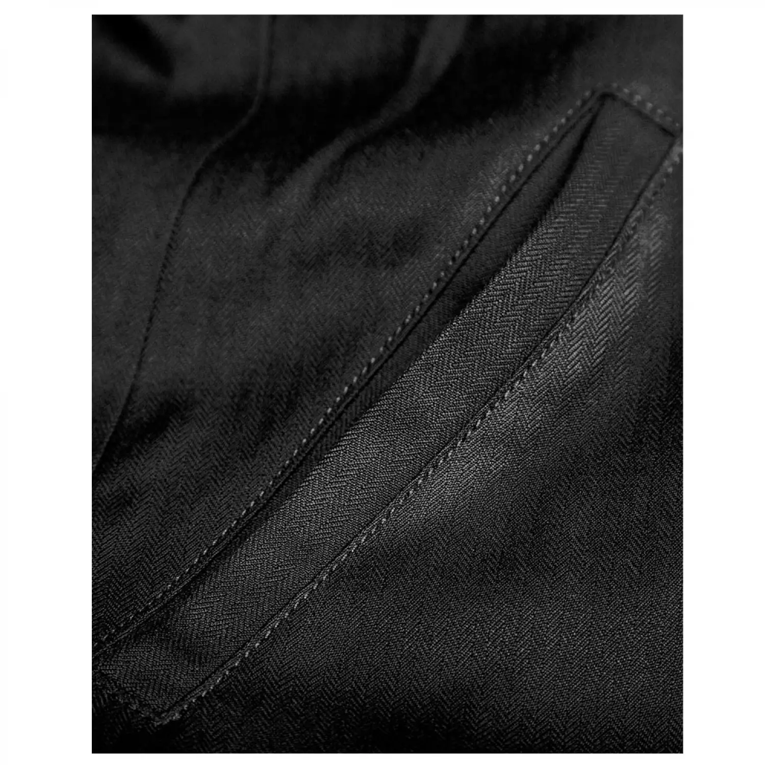Men's black gothic tailcoat featuring textured jacquard fabric and ornate buttons