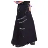 Women Gothic Kilt Long Cotton Skirt