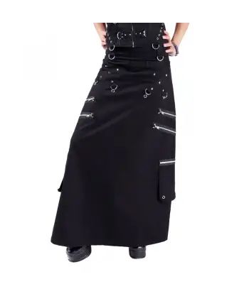 Women Gothic Kilt Long Cotton Skirt