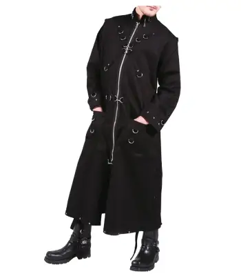 Men's Gothic Full Length D-Ring Coat
