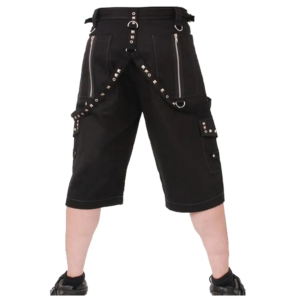 Men Metal Short With Pyramids | Gothic Clothing