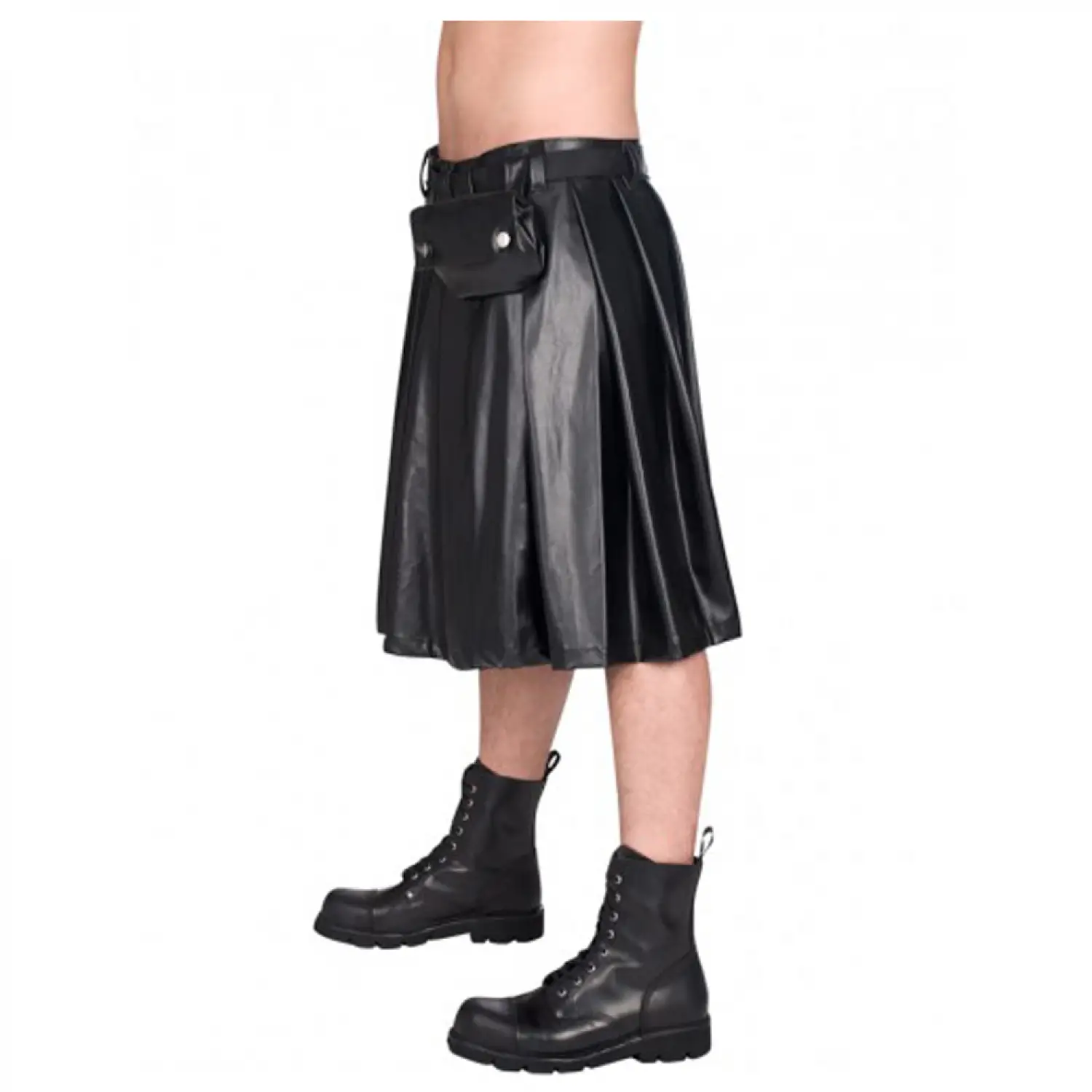 Men Black Kilt Short Sky