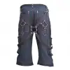 Men Gothic Bondage Red Thread Short