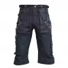 Men Gothic Bondage Red Thread Short
