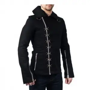 Asymmetric Side Zipper Gothic Jacket