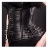 Punk Metal Spiked Gothic Leather Corset | Underbust Hourglass Corsets