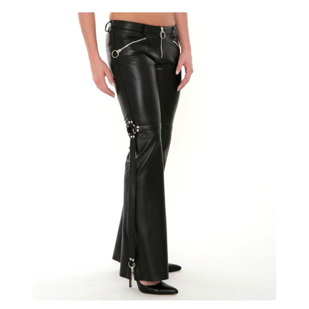 Women Low Waisted Flare Gothic Pants Club Wear