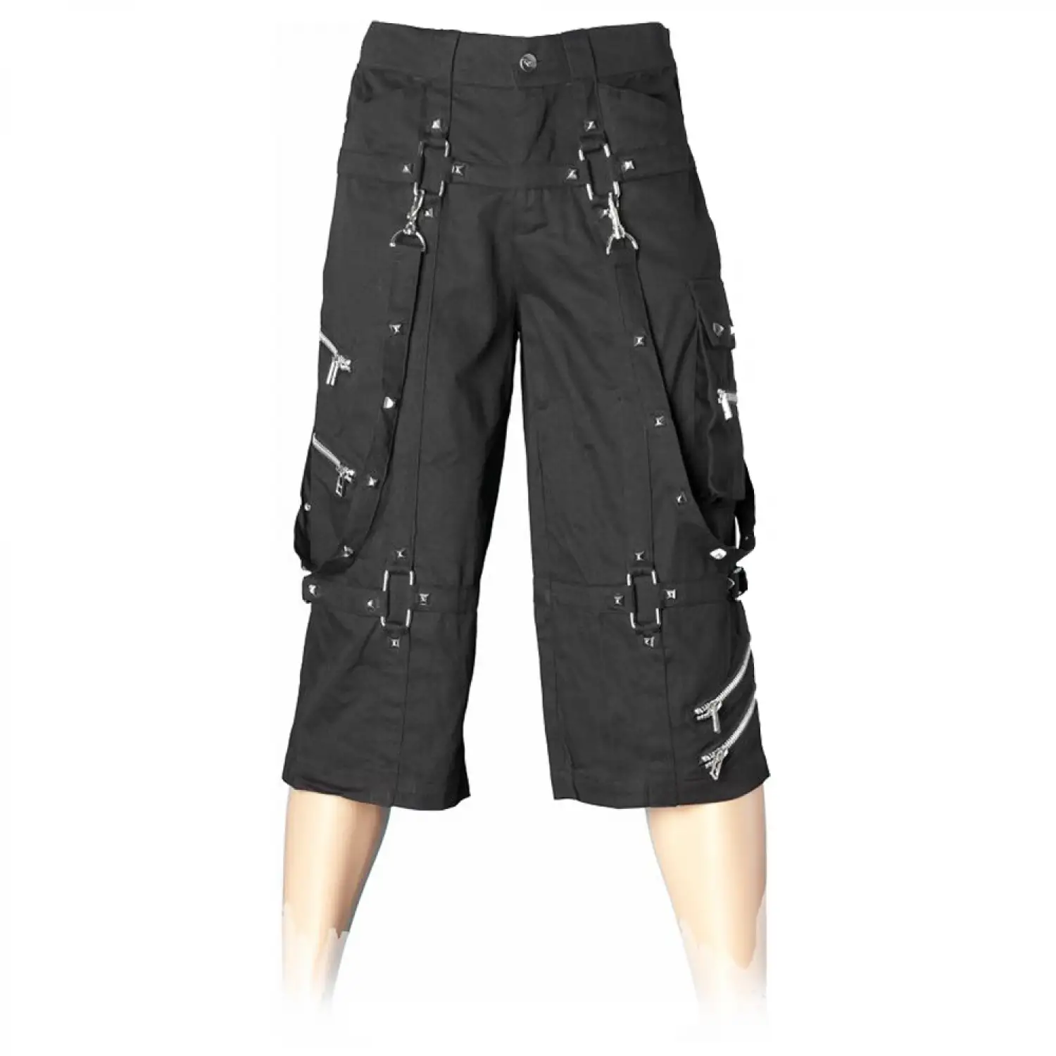 Men Black Gothic Long Short