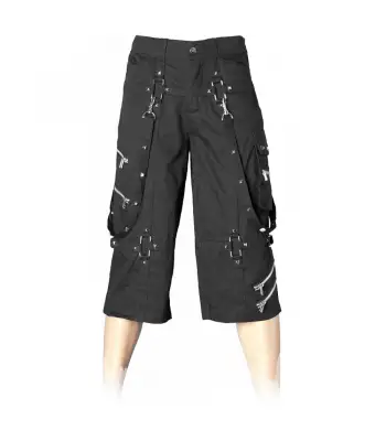 Men Black Gothic Long Short