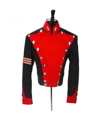 Men Red Michael Jackson Party Gothic Jacket