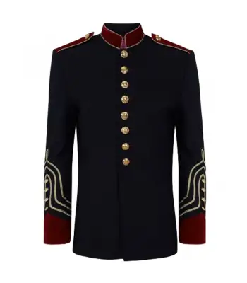 Gothic Clothing Military style Men Officer Lace Coat