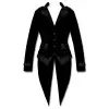 Men Goth Vintage Black Velvet Victorian Tailcoat