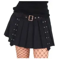 Gothic Punk Pleated Mini Skirt