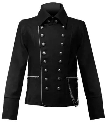 Asymmetrical Zip Military Punk Jacket