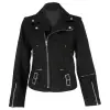 Men Black Motorcycle Gothic Jacket Double Neck Collar | Alt Fashion Jackets