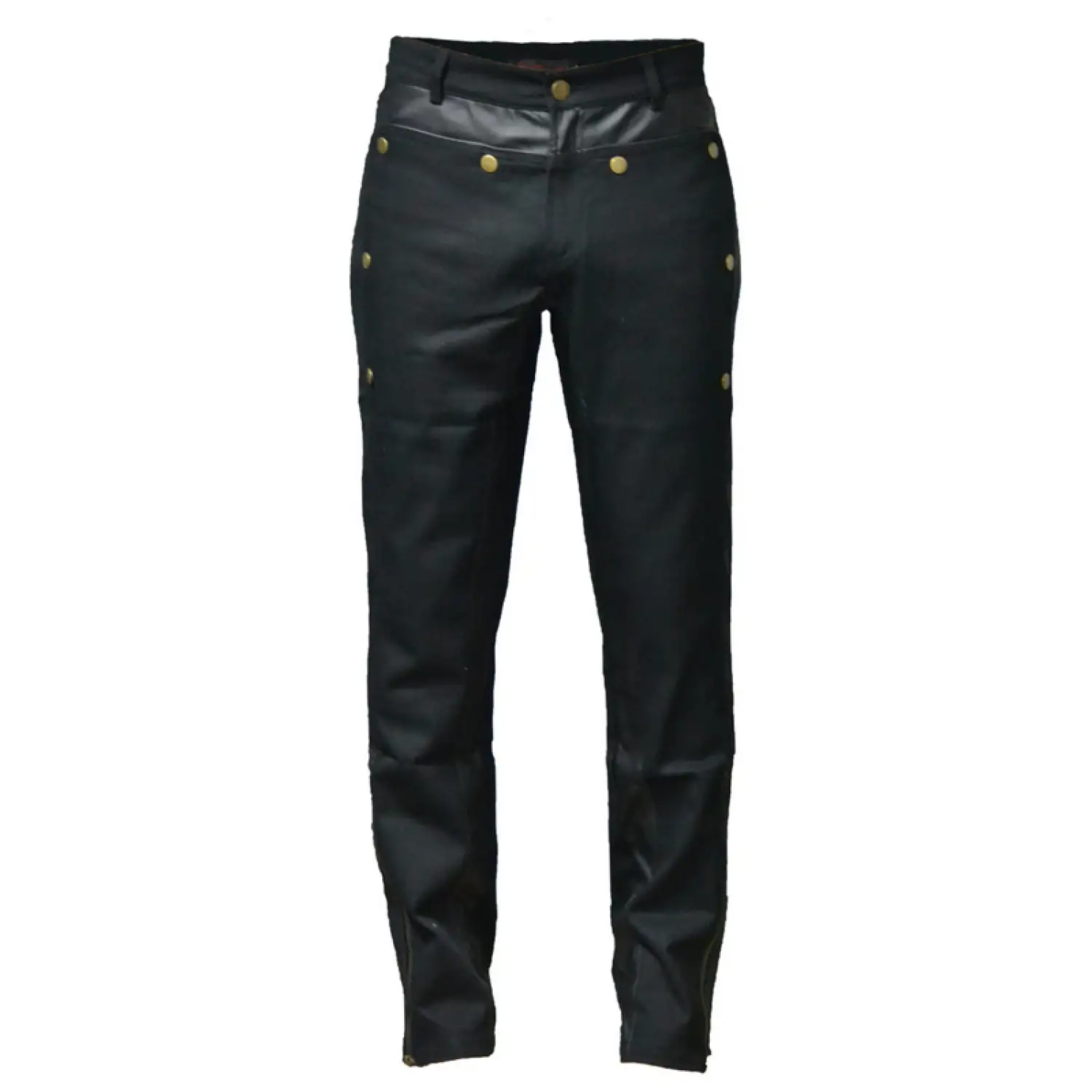 Gothic military officer pants with steampunk design, structured fit, and vintage detailing for alternative fashion.