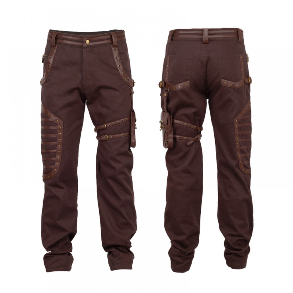 Steampunk Dystonia Brown Trouser With 
