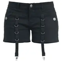 Scene Queen Gothic Black Mini Shorts 