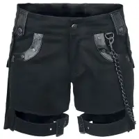 Industrial Gothic Cut-Out Shorts