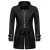Men Steampunk Brocade Wedding Tailcoat | Gentleman Gothic Black Trench Coat Men Steampunk Brocade Wedding Tailcoat | Gentleman Gothic Black Trench Coat
