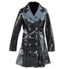 Women Gothic Vinyl Jacket PVC Elegant Star Coat