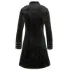 Womens Gothic Black Fitted Velvet Coat Womens Vintage Coat