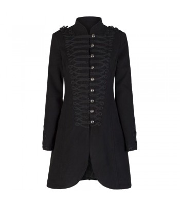 Women's Steampunk Gothic Tailcoat Black Gothic Jacket Victorian Style ...
