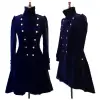 Women Velvet Coat Double Breasted Gothic Clothing