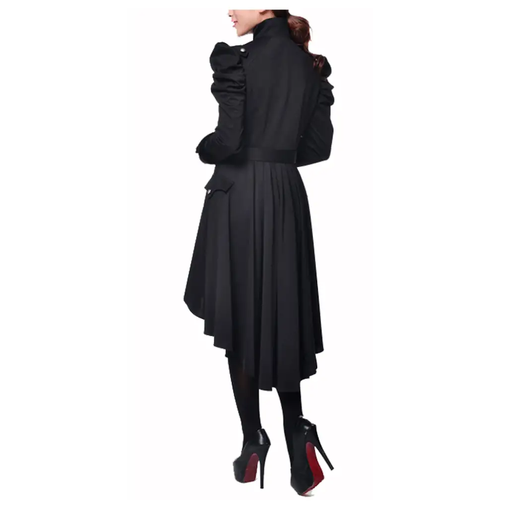 Women Victorian Style Gothic Trench Coat Women Goth Clothing - Image 6
