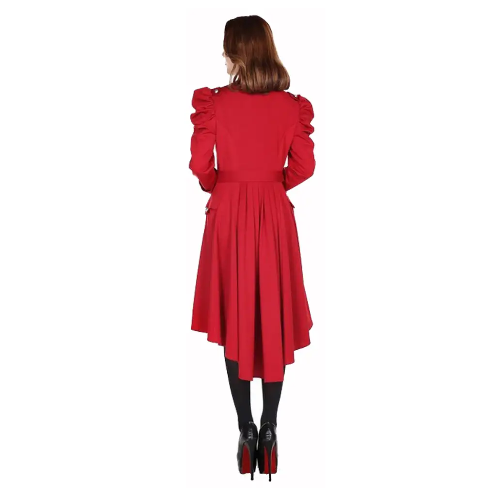 Women Victorian Style Gothic Trench Coat Women Goth Clothing - Image 2