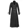 Women Gothic Military Long Wool Coat Women Goth Coat