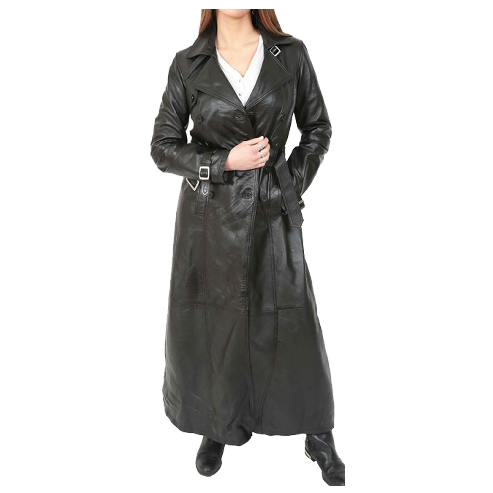 full length leather coat