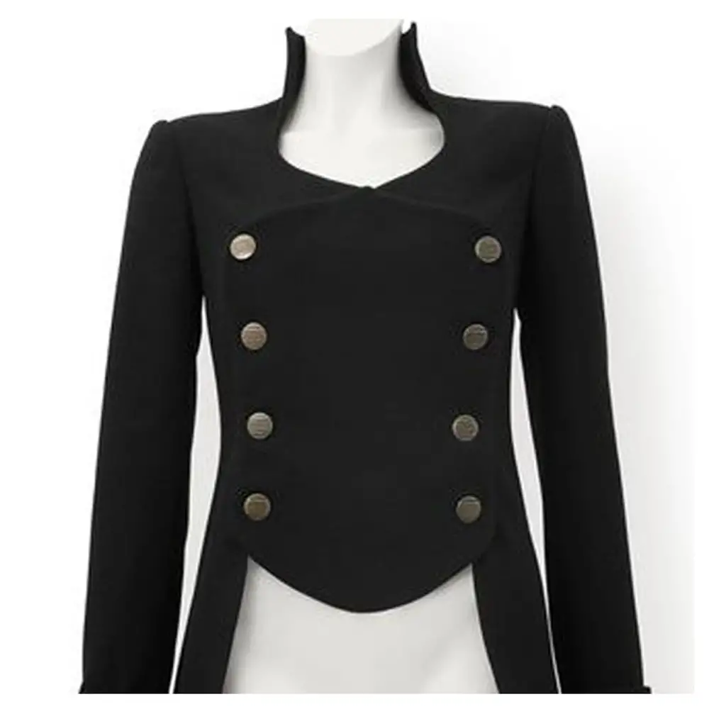 Women's Steampunk Gothic Tailcoat Black Gothic Jacket Victorian Style Tailcoat