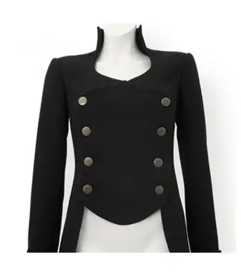 Women's Steampunk Gothic Tailcoat Black Gothic Jacket Victorian Style Tailcoat