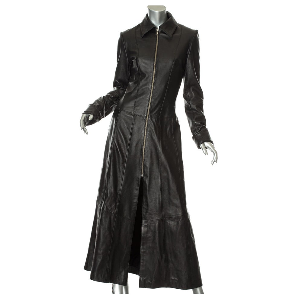 Women Leather Victorian Coat Women Matrix Trench Gothic Coat