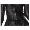 Women Victorian Matrix Leather Trench Gothic Coat