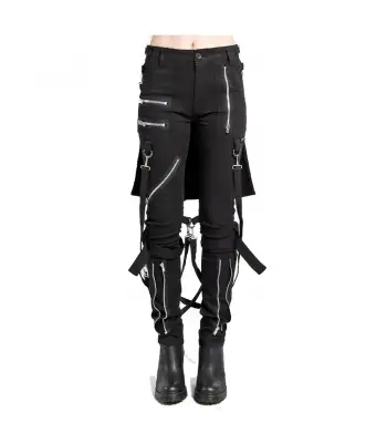 Women EMO Biker Gothic Pant Fetish Style Pants