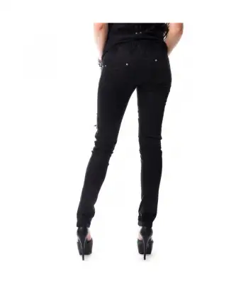 Women Gothic Pant Women Slim Fit Multi Zip Leggings Pant